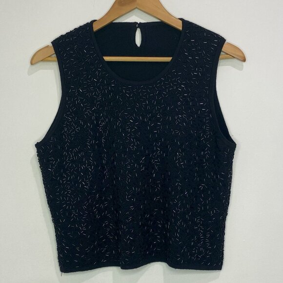 No tag - Sparkle Front, No Sleeve, Round Neck, Knit, Tank - Size M - Picture 1 of 5